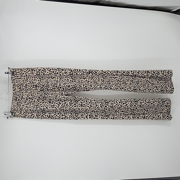 Nasty Gal Collection Leopard Print Flared Pants Made in UK Size 8 - Picture 4 of 12